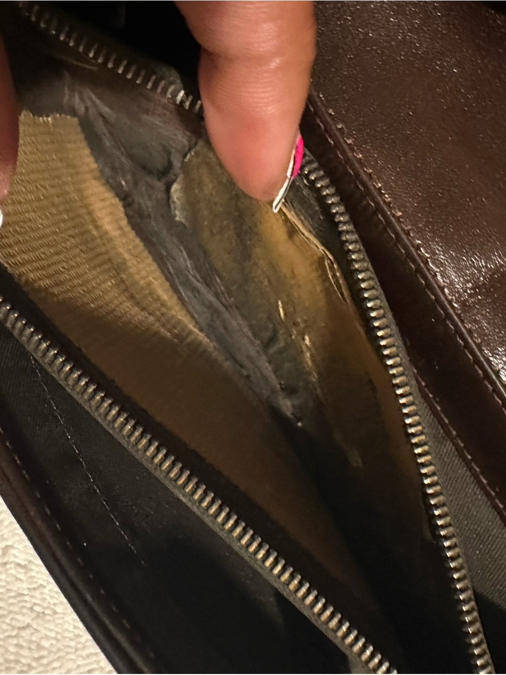 Authentic Fendi Zucca FF Long Wallet Brown Canvas Leather Vintage - Picture 9 of 12